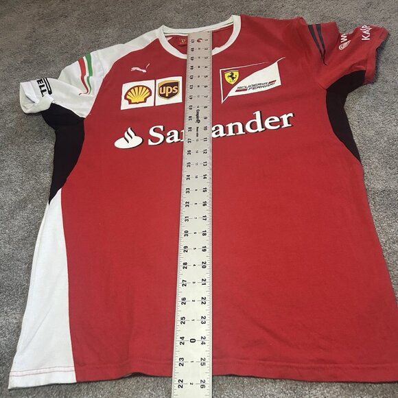 Puma & Scuderia Ferrari T-Shirt Mens Medium F1 Team Santander Racing Formula 1 - Picture 12 of 13